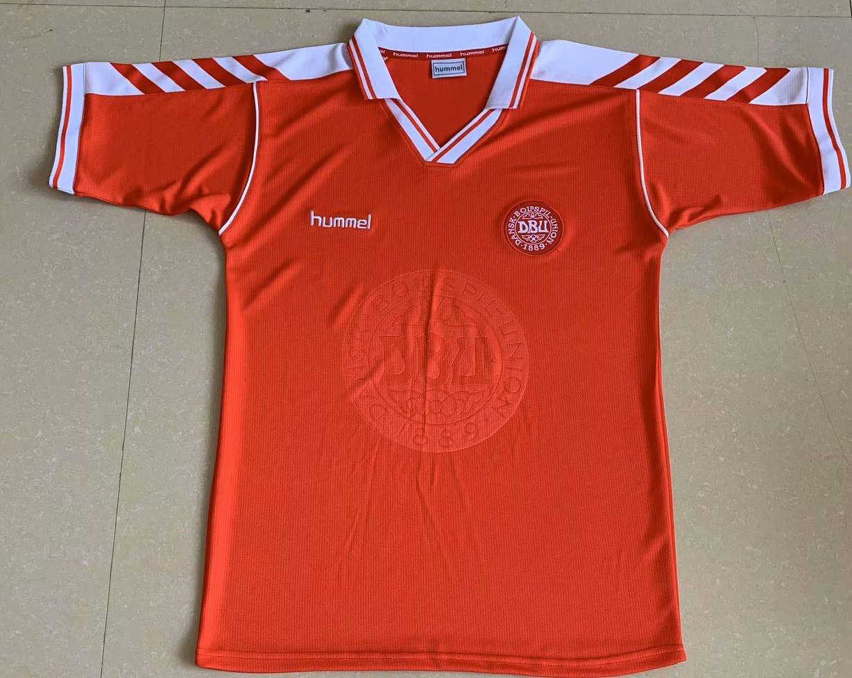 1998 Denmark Retro Home Mens Soccer Jersey Replica 